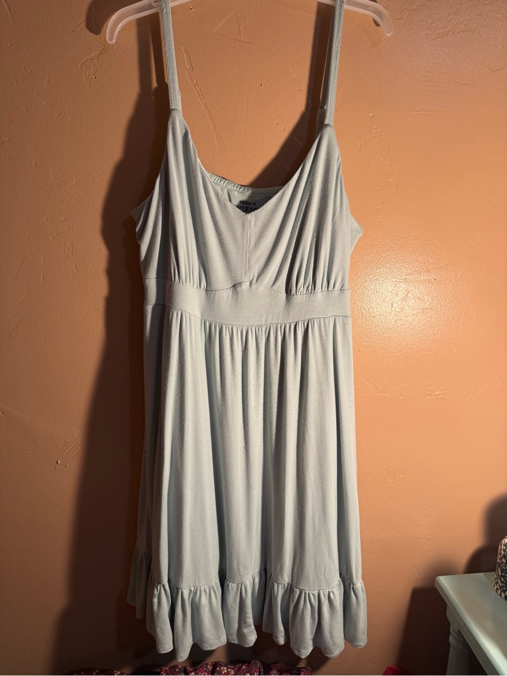 TORRID 2X Super Soft skater dress with ruffle hem